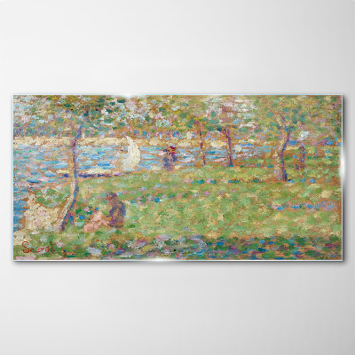 Tablou sticla Insula picturii Seurat