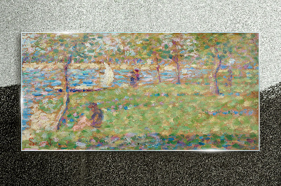 Tablou sticla Insula picturii Seurat