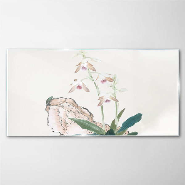 Tablou sticla Flori pe fundalul naturii