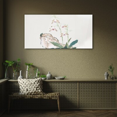 Tablou sticla Flori pe fundalul naturii
