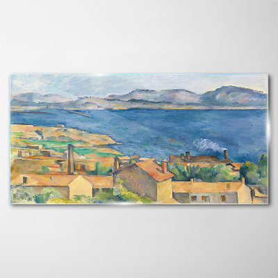 Tablou sticla Golful Marsilia Cézanne