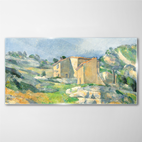 Tablou de sticla Case pe deal