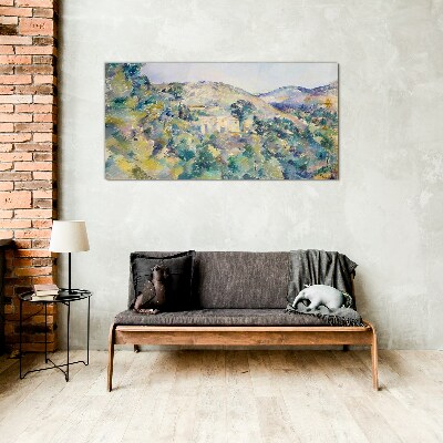 Tablou sticla Mount View Painting
