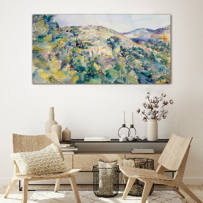 Tablou sticla Mount View Painting