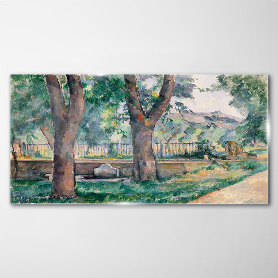 Tablou sticla După-amiaza de vară în parc