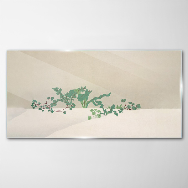 Tablou sticla Plante delicate pe un fundal neutru