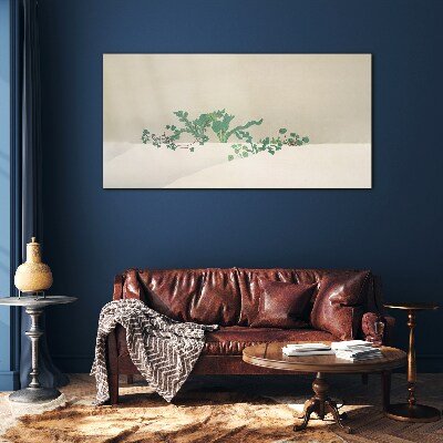 Tablou sticla Plante delicate pe un fundal neutru