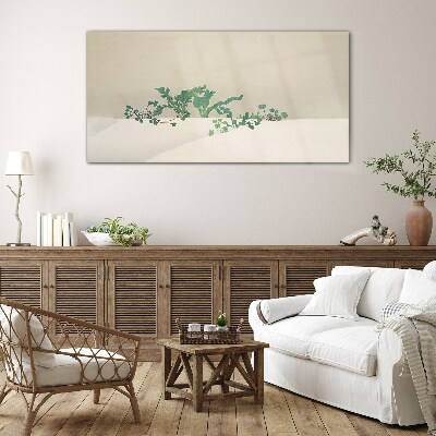 Tablou sticla Plante delicate pe un fundal neutru