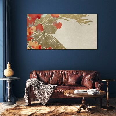 Tablou sticla Motiv floral in nuante calde
