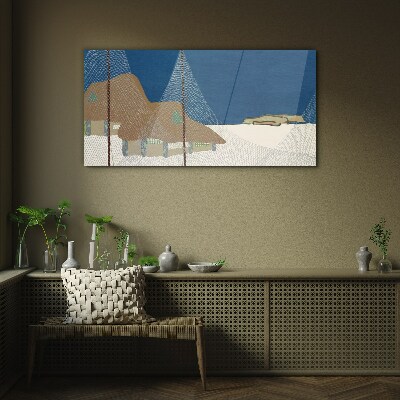 Tablou sticla Peisaj abstract cu plasă