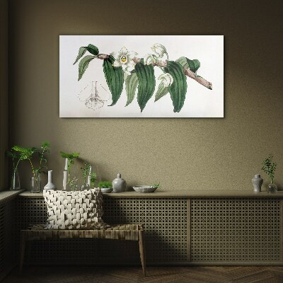 Tablou sticla Aranjament floral cu frunze