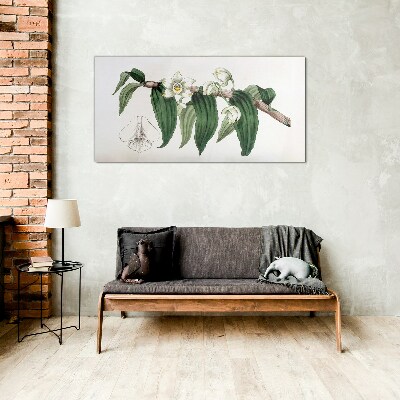 Tablou sticla Aranjament floral cu frunze