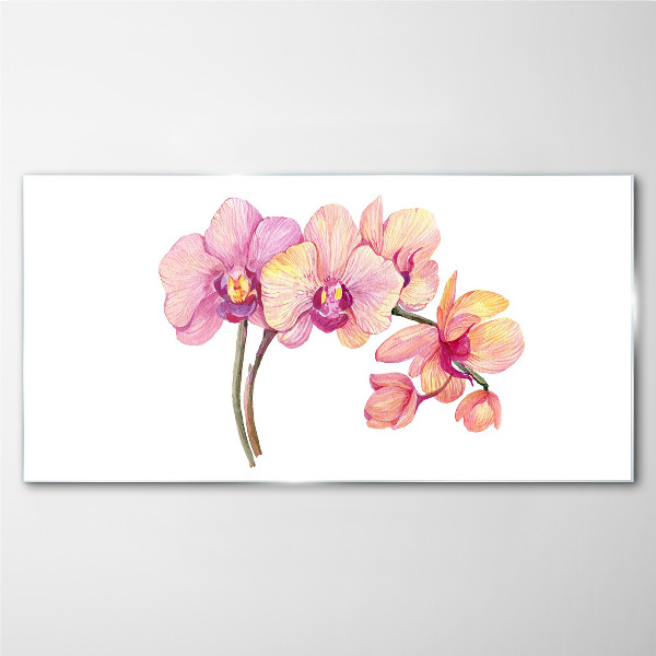 Tablou sticla Frumusețea florală a orhideelor