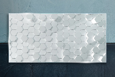 Tablou sticla Model hexagonal în nuanțe de gri
