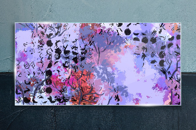 Tablou sticla Peisaj abstract cu accent japonez