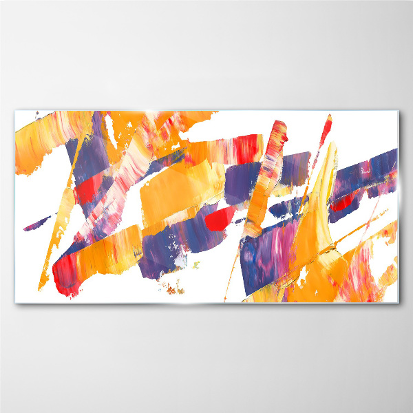 Tablou sticla Tunsuri de pensulă abstracte dinamice