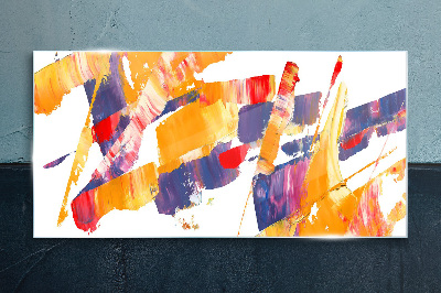 Tablou sticla Tunsuri de pensulă abstracte dinamice