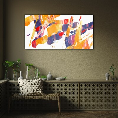 Tablou sticla Tunsuri de pensulă abstracte dinamice