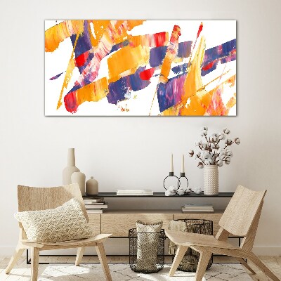 Tablou sticla Tunsuri de pensulă abstracte dinamice
