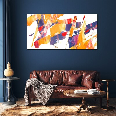Tablou sticla Tunsuri de pensulă abstracte dinamice
