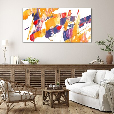 Tablou sticla Tunsuri de pensulă abstracte dinamice