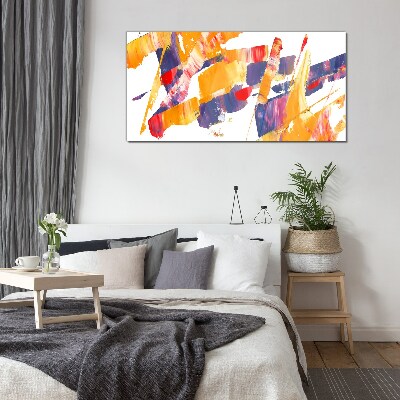Tablou sticla Tunsuri de pensulă abstracte dinamice