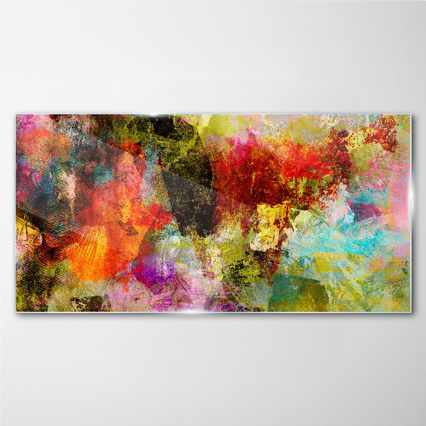 Tablou sticla Haos colorat de abstractizare