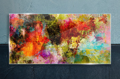 Tablou sticla Haos colorat de abstractizare