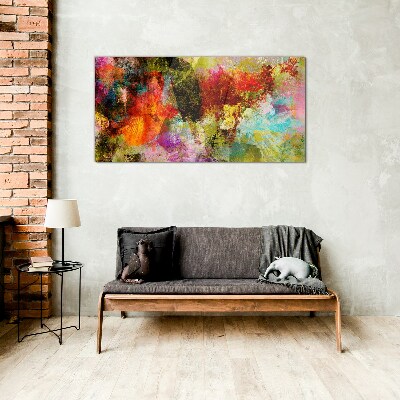 Tablou sticla Haos colorat de abstractizare
