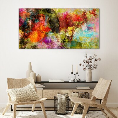 Tablou sticla Haos colorat de abstractizare