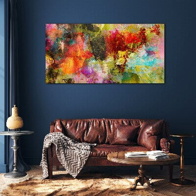 Tablou sticla Haos colorat de abstractizare