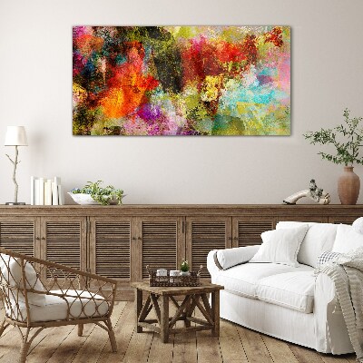 Tablou sticla Haos colorat de abstractizare