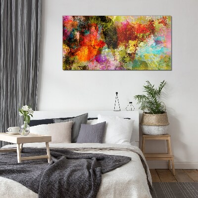 Tablou sticla Haos colorat de abstractizare