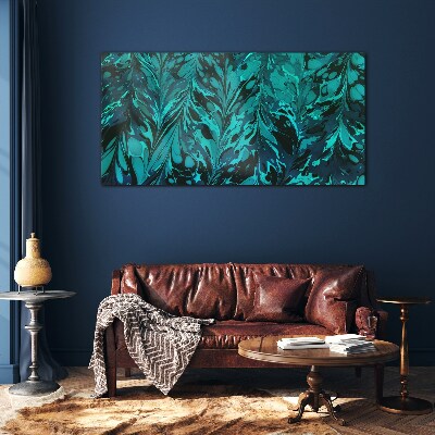 Tablou sticla Turcoaz vârtej de abstractizare
