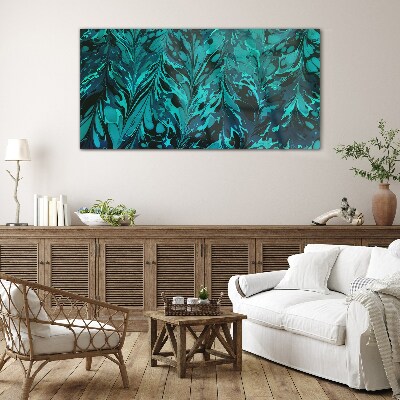 Tablou sticla Turcoaz vârtej de abstractizare