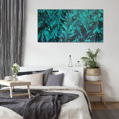 Tablou sticla Turcoaz vârtej de abstractizare