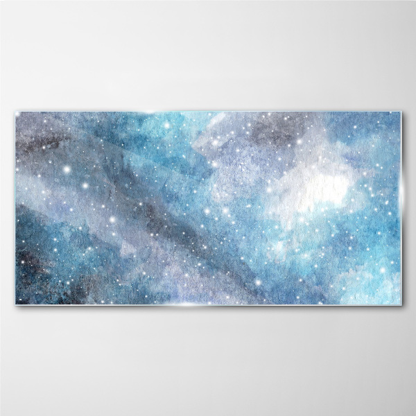 Tablou sticla Nebuloasă cosmică în nuanțe de albastru