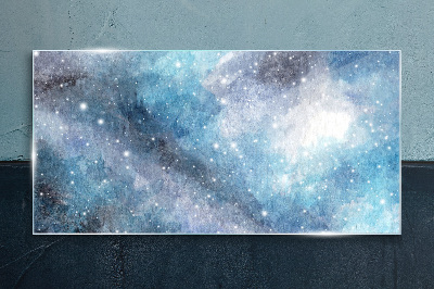 Tablou sticla Nebuloasă cosmică în nuanțe de albastru