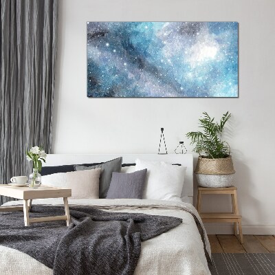 Tablou sticla Nebuloasă cosmică în nuanțe de albastru