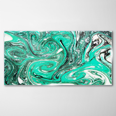 Tablou sticla Turcoaz vârtej de abstractizare