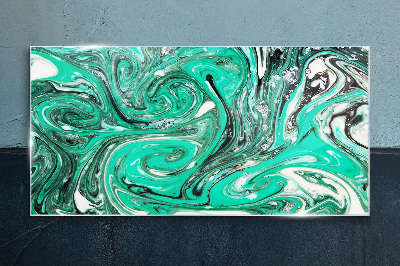 Tablou sticla Turcoaz vârtej de abstractizare
