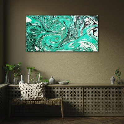 Tablou sticla Turcoaz vârtej de abstractizare