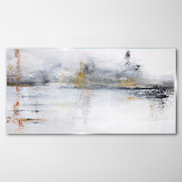 Tablou sticla Peisaj abstract în nuanțe de gri