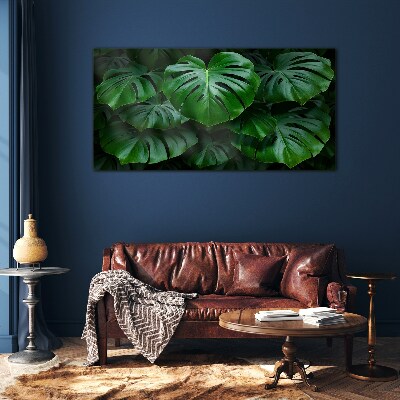 Tablou sticla Simfonia verde a frunzelor de Monstera
