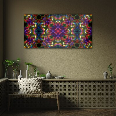 Tablou sticla Un mozaic colorat de modele luminoase