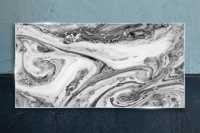 Tablou de sticla Vârtejele monocromatice cu accente metalice