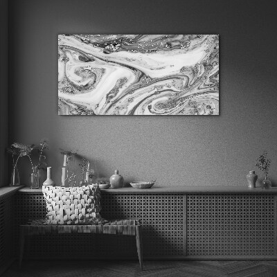 Tablou de sticla Vârtejele monocromatice cu accente metalice