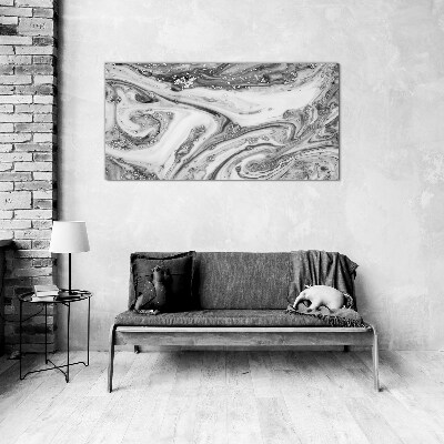 Tablou de sticla Vârtejele monocromatice cu accente metalice