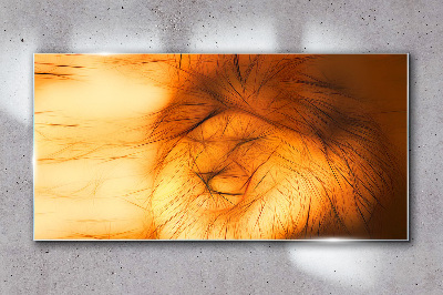 Tablou sticla Abstracție animal pisică leul