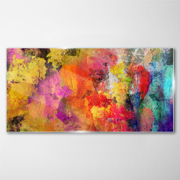 Tablou din sticla Haos colorat de abstractizare